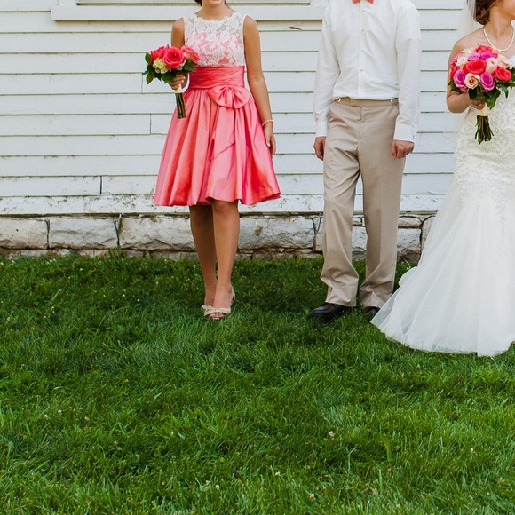 Coral bridesmaid/formal dress - Picture 2 of 4
